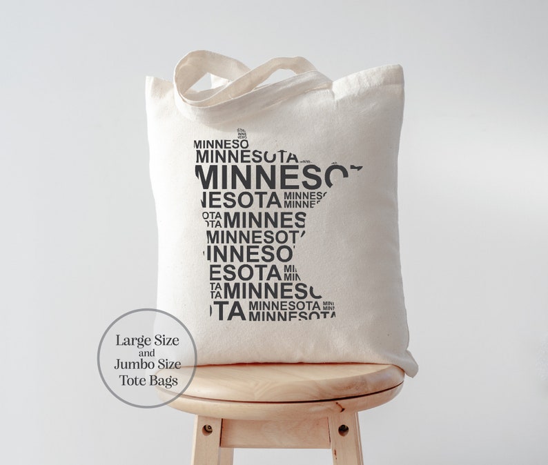 Minnesota Tote Bag, Minnesota Map Tote Bag, Minnesota Lover Tote Bag, Minnesota Souvenir, Minnesota Trip Tote Bag, Minnesota Gift Bag zdjęcie 3