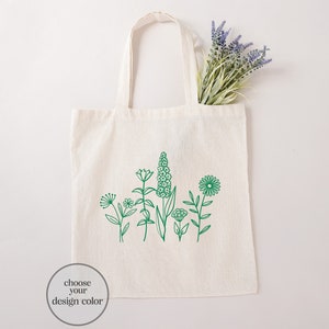 Floral Tote Bag, Flower Lover Tote Bag, Flower Lady Tote Bag, Plant Lady Tote Bag, Plant Mom Tote Bag, Plant Lover Tote Bag, Zero Waste Bag