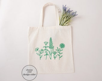 Floral Tote Bag, Flower Lover Tote Bag, Flower Lady Tote Bag, Plant Lady Tote Bag, Plant Mom Tote Bag, Plant Lover Tote Bag, Zero Waste Bag