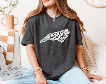 North Carolina State Shirt, North Carolina Map Shirt, North Carolina Lover Shirt, North Carolina Souvenir, North Carolina Gift