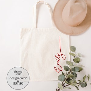 Custom Tote Bag, Custom Text Tote Bag, Canvas Tote Bag, Custom Name Tote Bag, Trendy Tote Bag, Personalized Tote Bag
