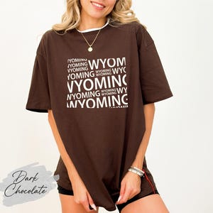 Wyoming State Map Shirt, Wyoming Lover T-Shirt, Wyoming Souvenir, Wyoming Trip Graphic Tee, Wyoming Travel Gift, Wyoming Adventure Tee