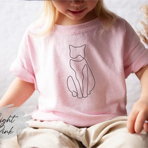 Cat Line Art Shirt, Cat Silhouette Shirt, Cat Lover Shirt, Minimalist Cat Tee, Cat Mom Shirt, Cat Dad Shirt, Cat Lover Gift, Cat Drawing Tee image 5