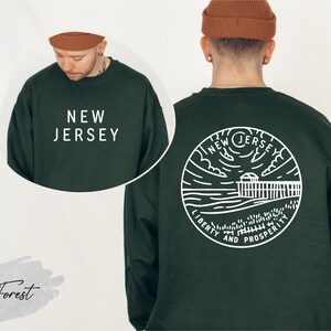 New Jersey State Sweatshirt, New Jersey Pride Crewneck, New Jersey Lover Gift, New Jersey Travel Souvenir, Cozy New Jersey Sweatshirt image 2