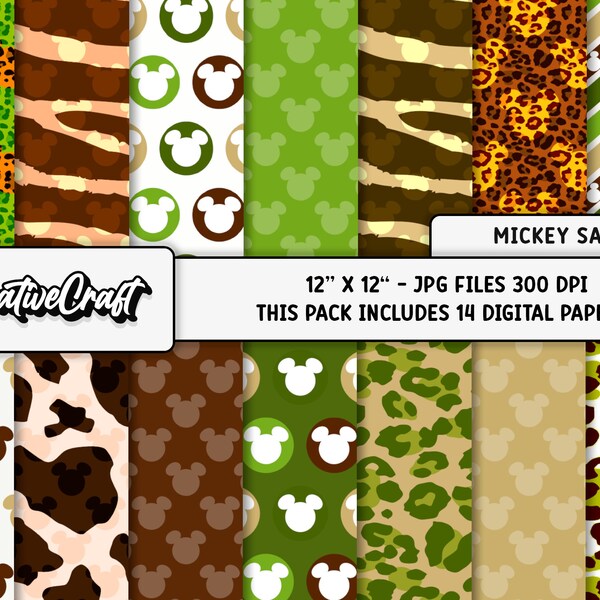 Safari Mickey - Etsy