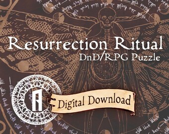Spellbook Page RPG Puzzle - Grimoire Translating Game for LARP and DnD Props