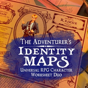 Universal RPG Character Sheet Duo, Editable, Printable Character Creation Worksheet And Template