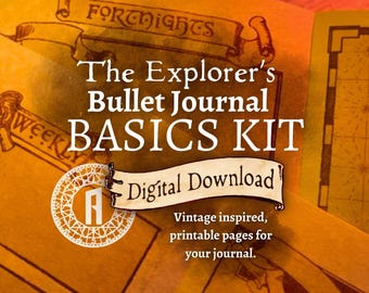 Vintage Fantasy Journal Pages – Old World Planner Kit (Digital Download)
