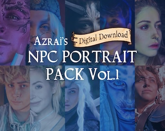NPC Portrait Pack Vol.1 – 10 Fantasy Characters for DnD, RPGs, and Fantasy Decor