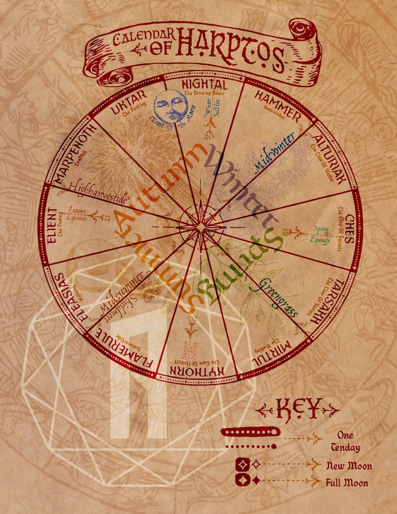 Dnd Calendar Wheel Printable Calendar With Lunar Cycles and Holidays Dnd Calendar Wheel Printable Calendar With Lunar Cycles and Holidays