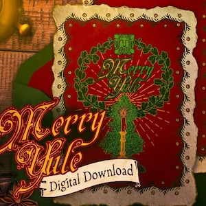Merry Yule- Winterzonnewende, Yule en Kerstvakantie Kaart