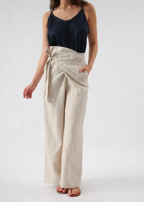 Womens Palazzo Trousers Summer Boho Loose Wide Leg Pants Cool Pocket Solid  Color | eBay