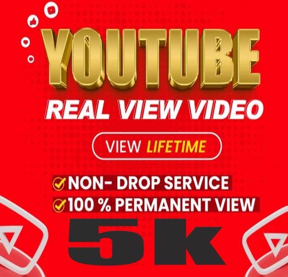 5K vistas de YouTube, calidad superior, real y activo, sin caídas en todo el mundo. Puede agregar de 1 a 5 videos, entrega dentro de las 48 horas.