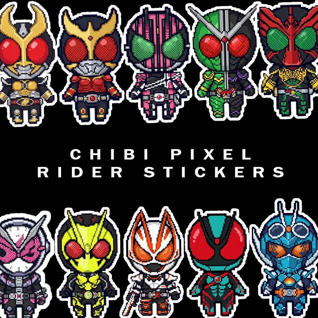 Chibi Rider Pixel Vynil Sticker - Etsy