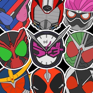 Kamen Rider Heisei Phase 2 Vynil Sticker