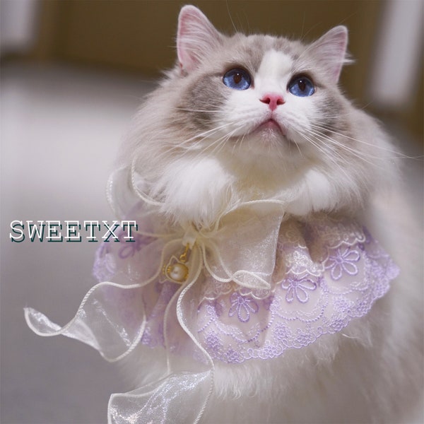 Lace Cat Collar Etsy