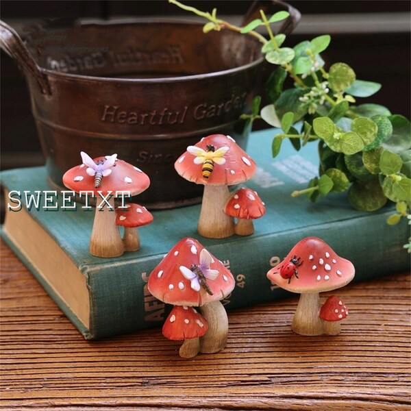 Mushroom Figurines Etsy