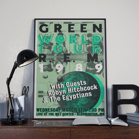 R.E.M. 1989 Tour Poster REM Concert Poster Magazine Cover Etsy