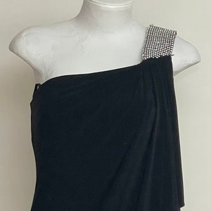 One Shoulder Jersey With Grecian Draping Dress Size 4