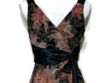 Crepe Chiffon Floral Sheath Dress by Evan-Picone. Size 6