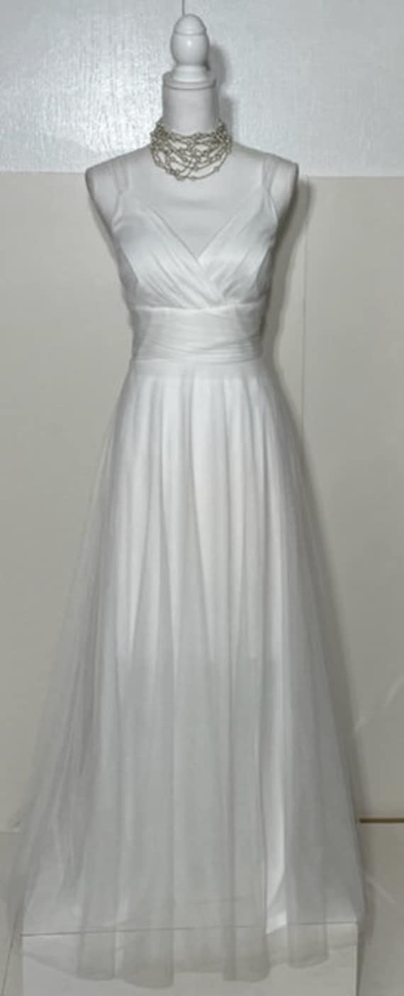 White Soft Tulle Wedding Gown by Ever Pretty Size 