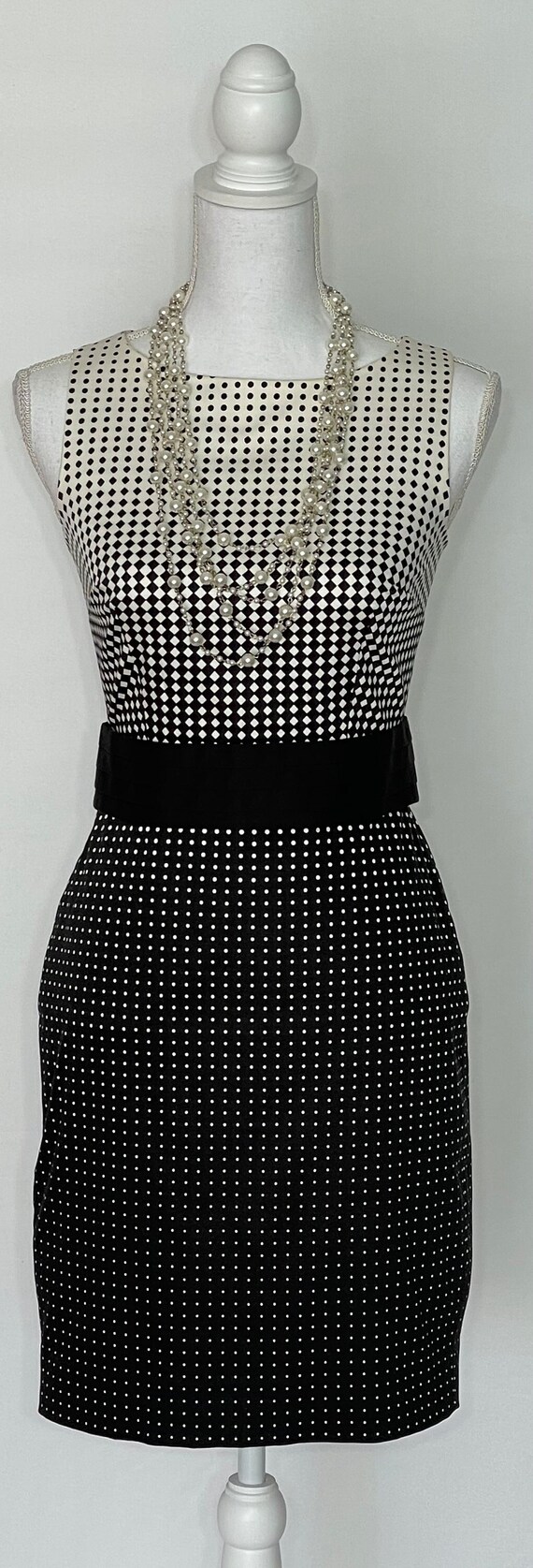 Diamond and Polka Dot Print Pencil Dress With Sash. Ann Taylor. Size 0 -  Etsy Australia