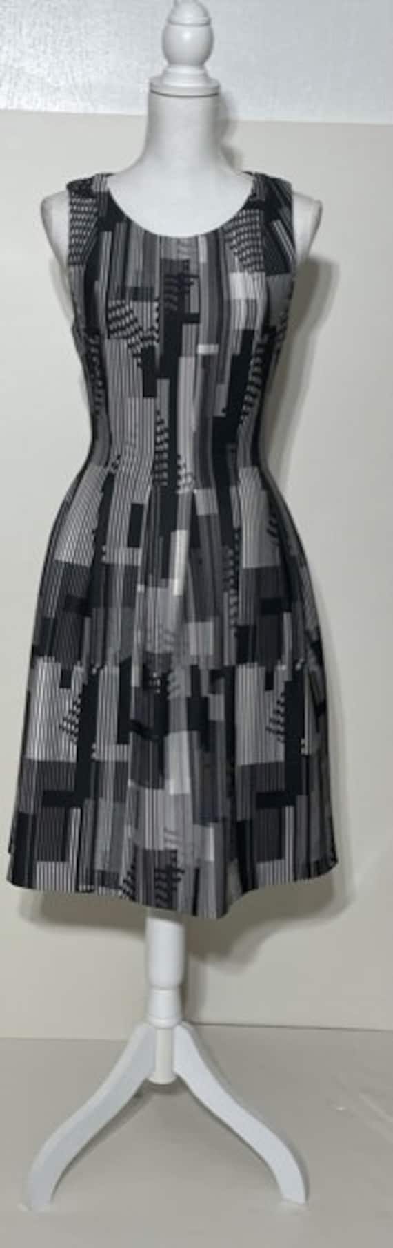 Calvin Klein 90s Retro 50s A-Line Midi Dress Size 