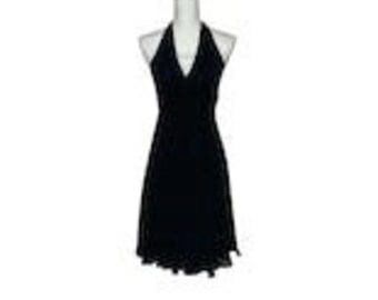 Chiffon "Marilyn" Style Black Fit And Flare Dress
