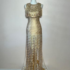 white and gold indian wedding dress Herve Leger main image 1