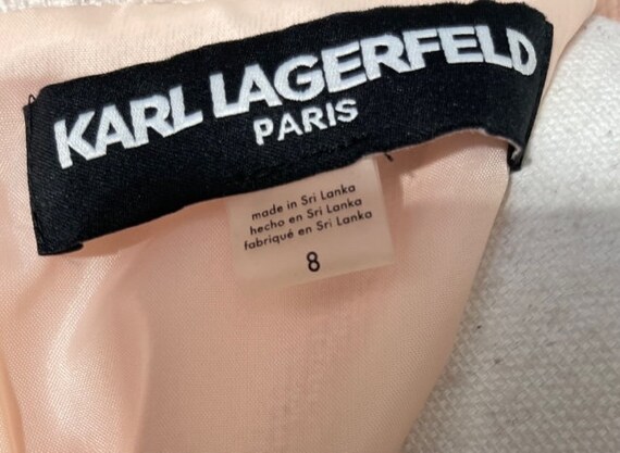 Karl Lagerfeld 00s Pink Knit Sheath Fringed Trim … - image 7