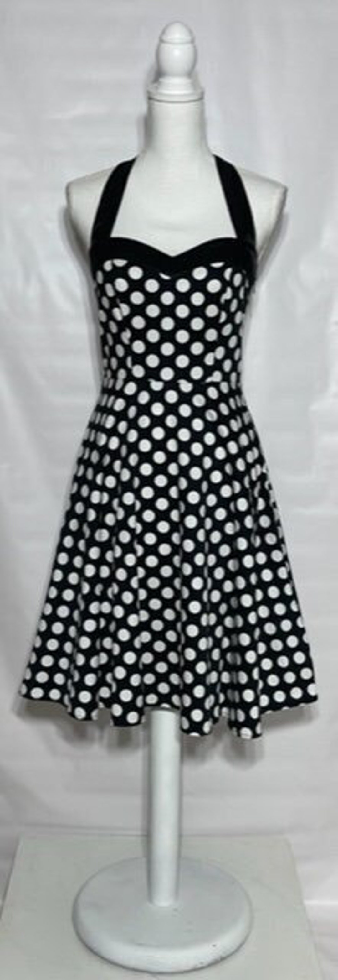 Draped Polka Dot Halter Top