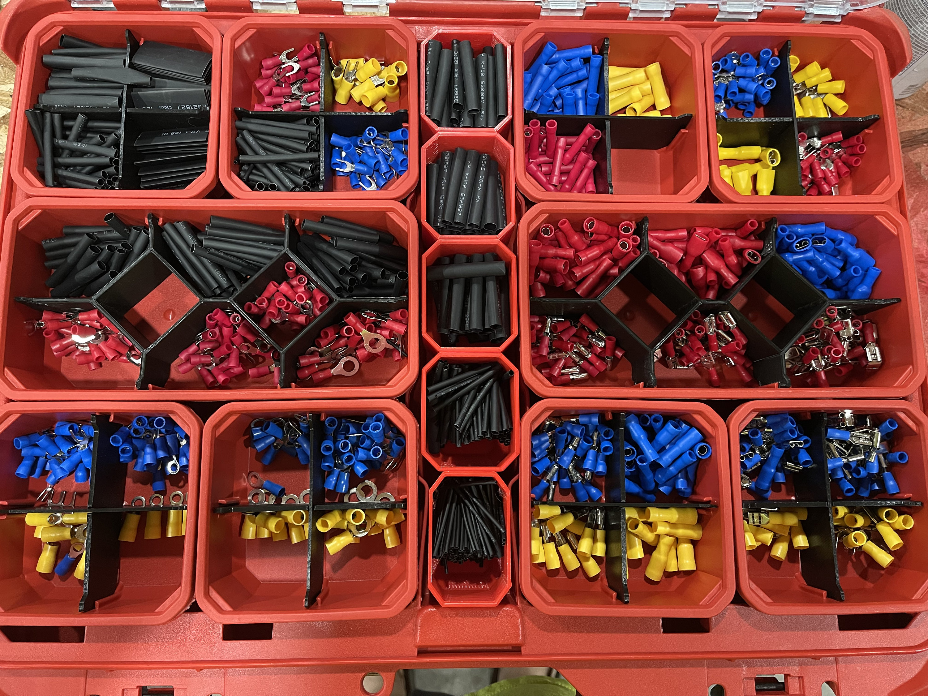 Milwaukee Packout Middle Bins - Packout 11-vaks onopvallende opberger 48-22-8431