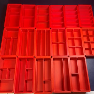 Packout Custom Rectangle Slim Bins -17 Options (Custom requests also welcomed) - Packout low-profile organizers 48-22-8431 & 48-22-8436