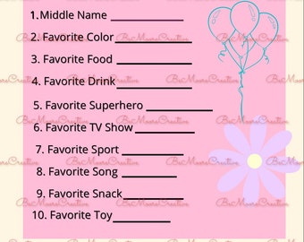 Printable Birthday Party Games for Girls – Fun &amp; Cute Party Games ...