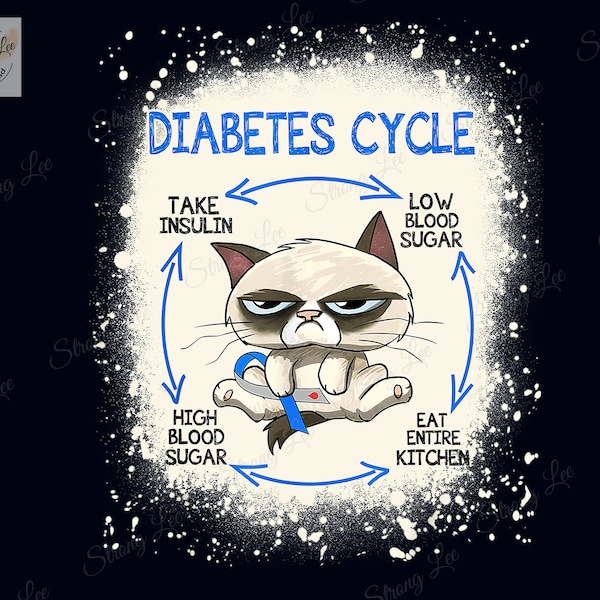 Diabetes Cycle Diabetes Awareness Png, Diabetes Awareness Sublimation Design Download, Diabetes Awareness Digital Download, Type 1, Type 2