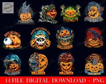 Hallooween Pumpkin Png Bundle, Halloween Pumpkin Png, Trendy Halloween Digital, Halloween PNG , Sets Pumpkin Png, Pumpkin Horror Design