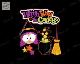 Witch Way To The Candy Digitaler Download, Süße Hexe PNG, Witch Print Digital, Witch Halloween PNG, Witch Halloween Digital, Witch Png