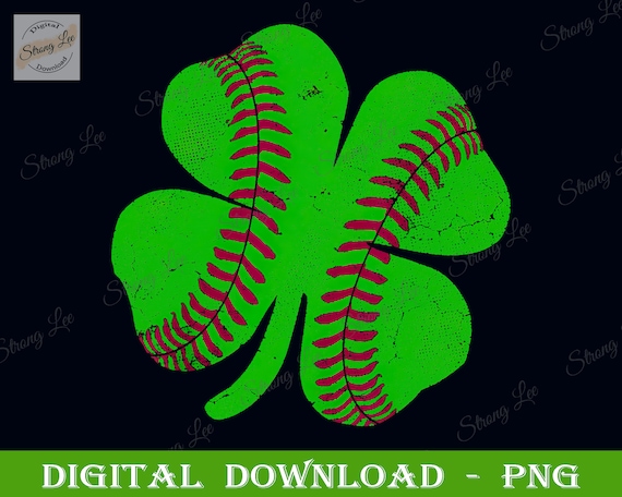 St Patrick's Day Shamrock Baseball Png, Baseball St Patrick's Day Sublimation, Saint Paddy's Day Png, Shamrock Baseball Png, Baseball Lucky