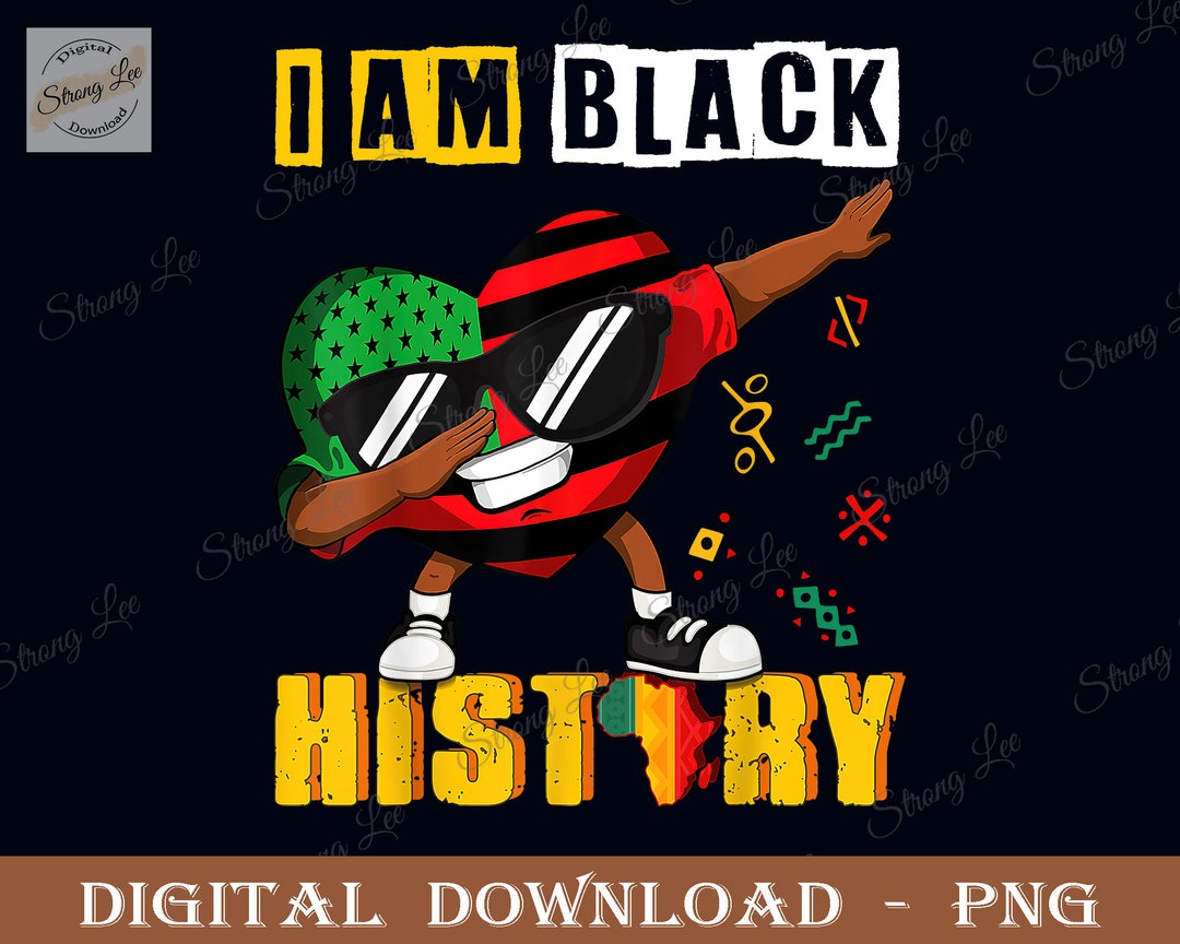 Heart Dabbing African Png, I Am Black History Month Png, Black Power