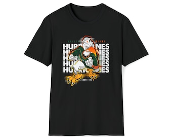 Miami Hurricanes Black Unisex Softstyle T-Shirt