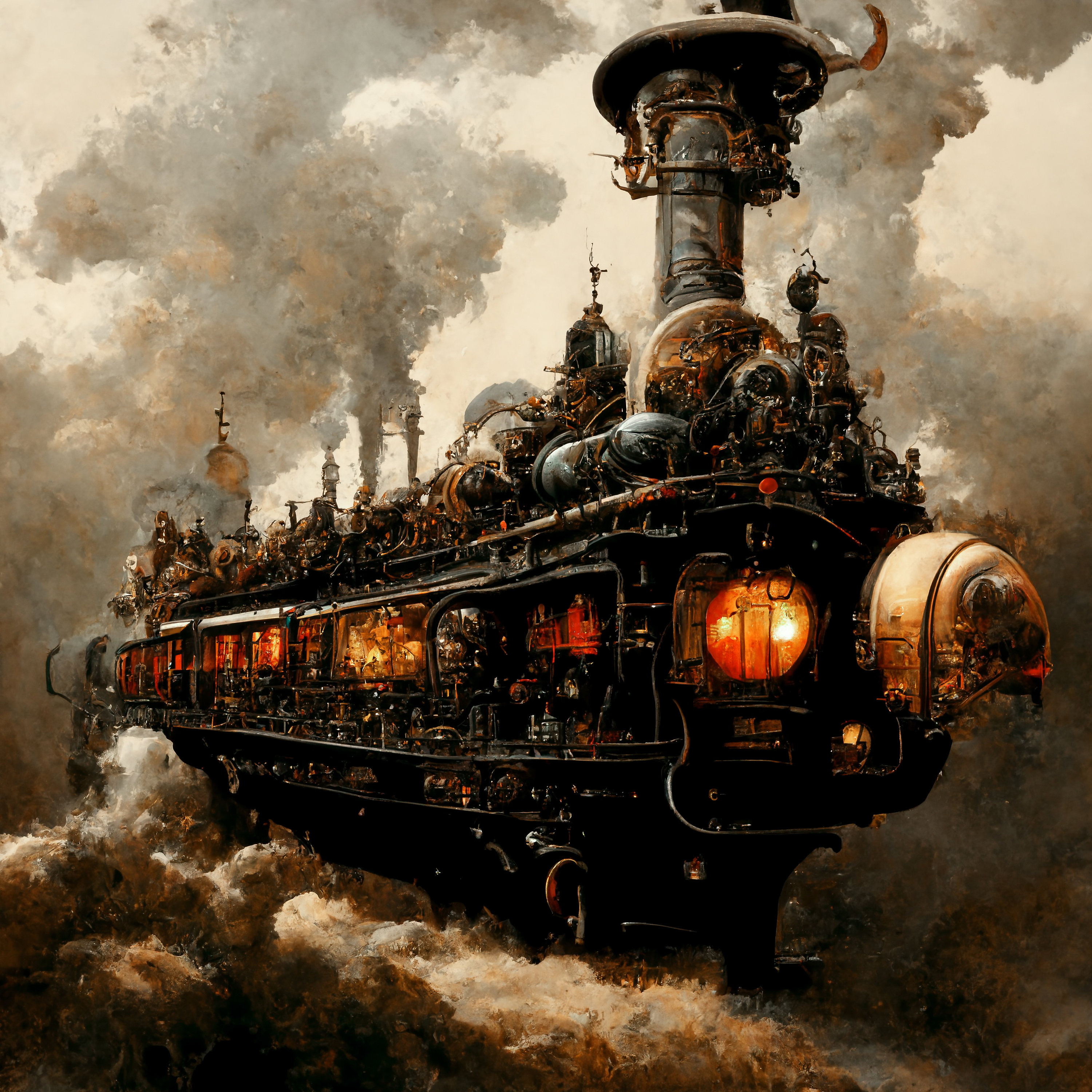 Steampunk Locomotive 1 Digital Download Wall Art Print Ai - Etsy