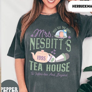 Disney Toy Story Buzz Lightyear Mrs. Nesbitt’s Tea House 1995 Comfort Colors® Shirt, Disney Toy Story To Infinity And Beyond Shirt