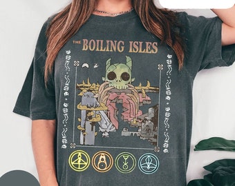 The Boilng Isles Comfort Colors Shirt, Boilng Isles The Owl House Tee, The Owl House, HexSide School Of Magic And Demonics, Boilng Disney