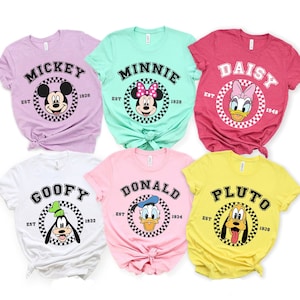 Personalized Disney Characters Shirt, Disney Character Sweatshirt, Disney Character Group Shirt, Mickey, Minnie, Donald, Daisy, Goofy Shirt