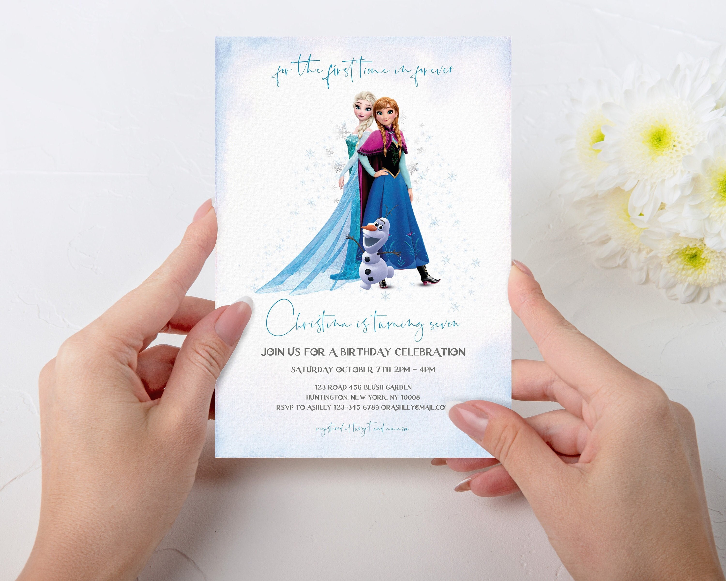 Frozen Editable Birthday Invitation Template Editable Frozen Birthday Invitation Template Princess Girl Evite Snow Birthday
