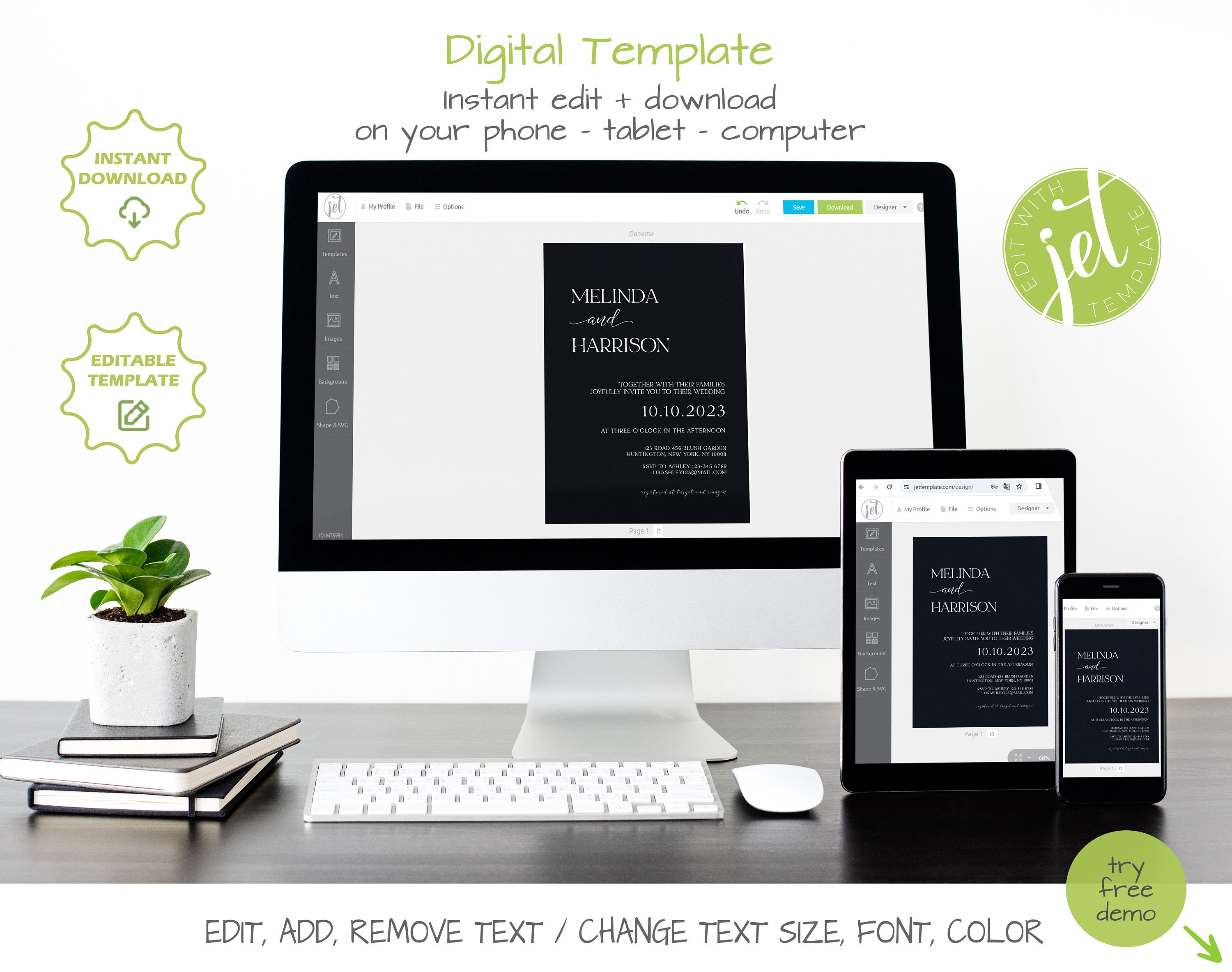 Smart Invitation Example Modern Minimal Digital Invitation Template, Mobile Invitation, E-invite ...