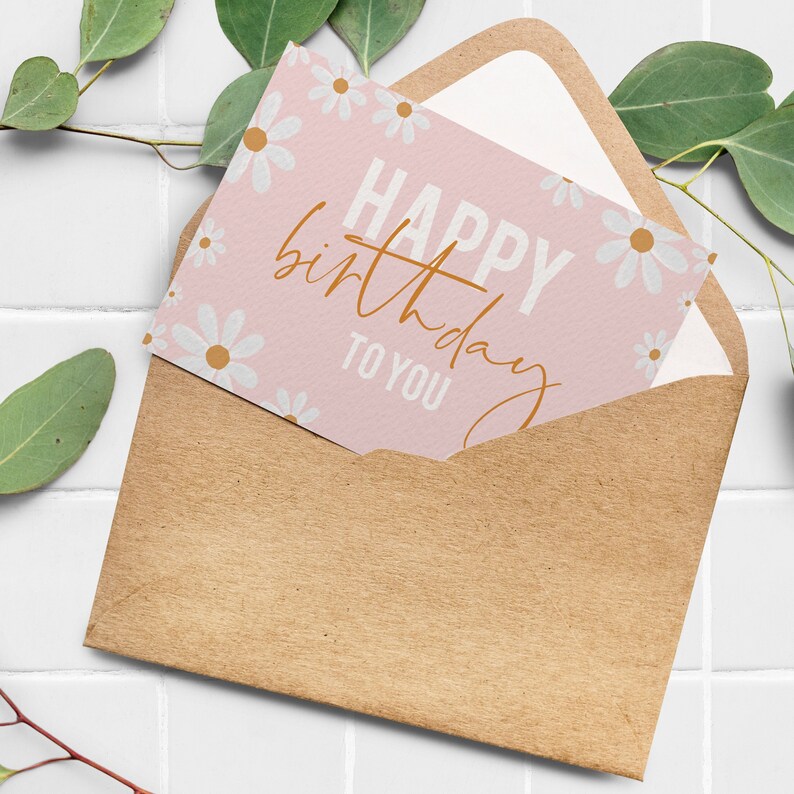Zwiebeco Macaroon Daisy Happy Birthday Banner - Party Decoration Kit With Garland, Sign For Kids Or Adults
