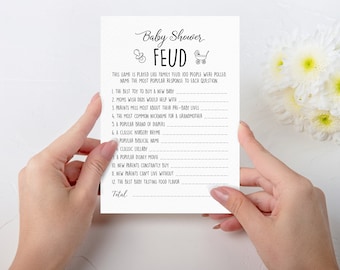 Baby Shower Feud Game, Baby Shower Game, Baby Family Feud Game, Boy Baby Shower,Girl Baby Shower,Gender Neutral Baby,Instant Download, BGAME