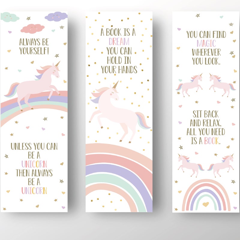 Unicorn Bookmark - Etsy