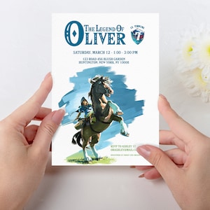 The Legend of Zelda Birthday Invitation, Digital Download, Zelda Tears Of The Kingdom, Birthday Party, Game on Invitation, Editable, TLOZ